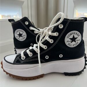 Converse Black and White Platform High-Tops